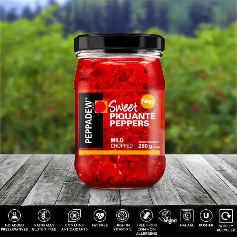 PEPPADEW® Sweet Piquanté Peppers Mild Chopped 280g