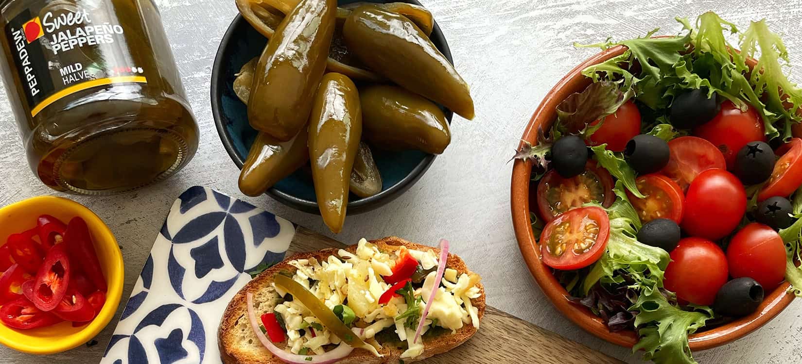 Paneer Pineapple Jalapeño Bruschettas 
